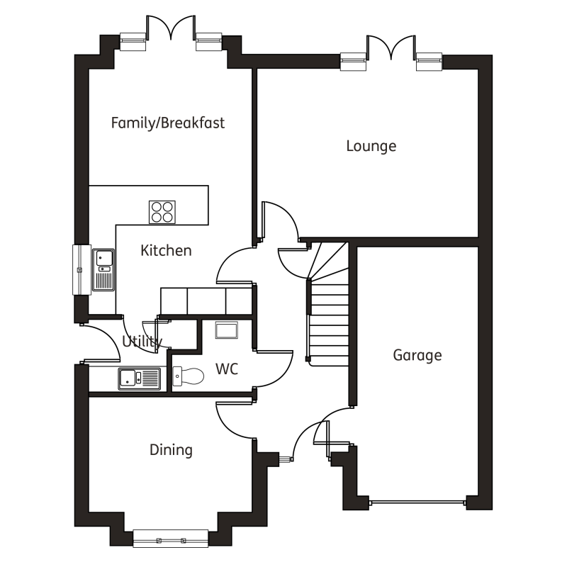 Dawn Homes | New Houses To Buy In Scotland - Tummel Floor plans 4burn masterslide GF OPP