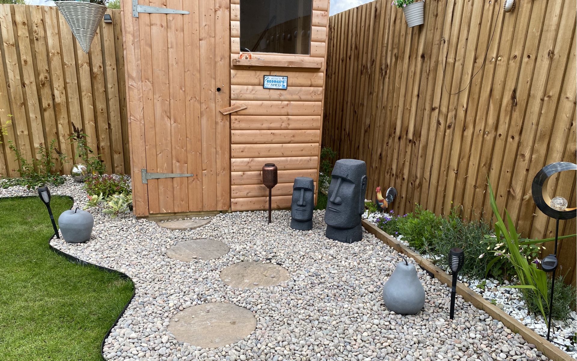 Lynda at Mayfields - landscaped back garden